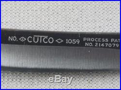 8 pc Set 1059 Cutco Serrated Steak Knives Wooden Handle in Wood Storage Case