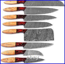 8pcs Pro Best Damascus Steel Chef/Kitchen Knife set With Storage Roll Case Bag 8pcs Pro Best Damascus Steel Chef/Kitchen Knife set With Storage Roll Case Bag