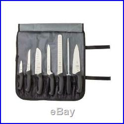8pcs Stain-Free Japanese Steel Stamped Blades Knife Set with Storage Roll Case NEW