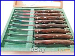 8x CUTCO #59 TABLE KNIVES KNIFE IN STORAGE CASE EXCELLENT FACTORY REFURBISHED
