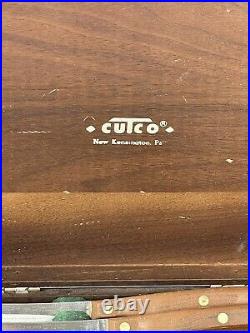 8x Cutco 59 Table Knives With Wood Storage Case Box Euc Condition 1059