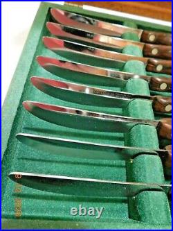 8x Cutco 59 Table Knives With Wood Storage Case Box Euc Condition 1059 1759