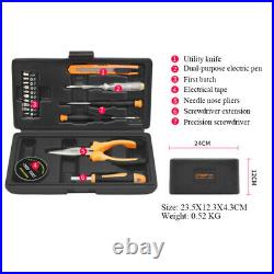 9 49 PCS Tool Set General Household Hand Kit Plastic Toolbox Storage Case