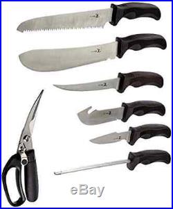 9-Piece Field Game Cutlery Butcher Set With Boning/Gut-Hook Knife/Storage Case