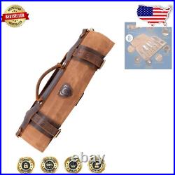 Adjustable Canvas Knife Roll 12oz Waterproof Storage with 13 Slots for Travel Adjustable Canvas Knife Roll 12oz Waterproof Storage with 13 Slots for Travel