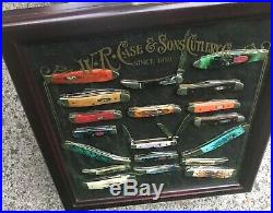 All Case XX Knifes With Original 1990 Display Case From Store With Key