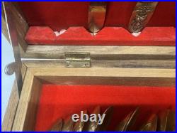 Amazing Full Service for 12 Thailand Plated Cutlery -Wooden Carry Case Amazing Full Service for 12 Thailand Plated Cutlery -Wooden Carry Case