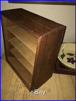 Antique American Knife Company Store Display Case Countertop Storage Wooden
