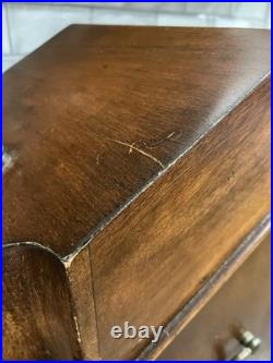 Antique English Georgian Era Mahogany Knife Box- Shows Age And Screws Replaced
