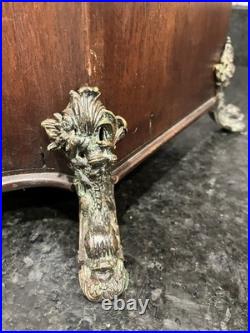 Antique English Georgian Era Mahogany Knife Box- Shows Age And Screws Replaced