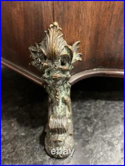 Antique English Georgian Era Mahogany Knife Box- Shows Age And Screws Replaced