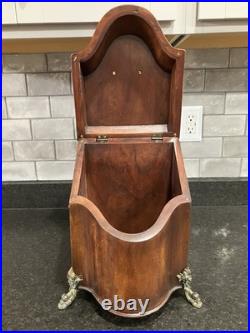 Antique English Georgian Era Mahogany Knife Box- Shows Age And Screws Replaced