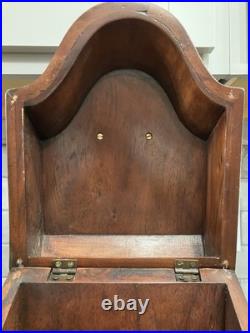 Antique English Georgian Era Mahogany Knife Box- Shows Age And Screws Replaced