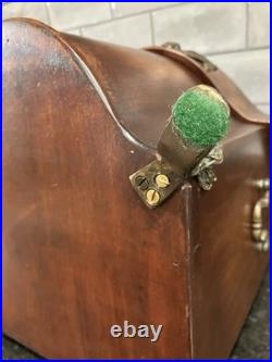 Antique English Georgian Era Mahogany Knife Box- Shows Age And Screws Replaced