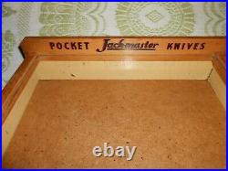 Antique Jackmaster Pocket Knife Display Case Counter Top Hardware Store Display