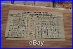 Antique Universal Pocket Knives General Store Counter Top Sales Display Case