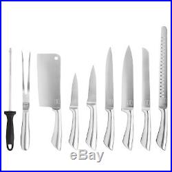 BCP 9-Piece Kitchen Knife Tools Set with Storage Case Black