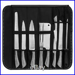 BCP 9-Piece Kitchen Knife Tools Set with Storage Case Black