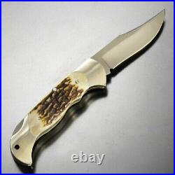 BOKER Folding Knife 2004ST Scout Stag N690 Steel with Storage Case NEW OKI359