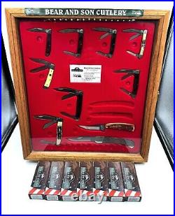 Bear & Son Cutlery USA Bear Mgc Pocket Knife Store Display Case With 10 Knives