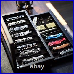 Besforu Pocket Knife Display Case for men collection holder 15-17 folding kni