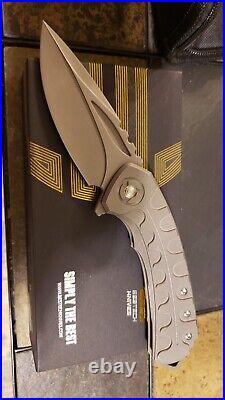 Bestech Knives Buwaya Folding Knife 3.5 Bohler M390 Steel Blade Titanium Handle