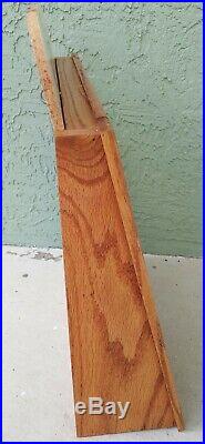 Boker Tree Brand Knive Wooden Display Case Countertop Knife Storage Wood Oak Vtg