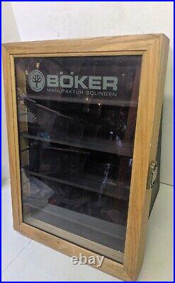 Boker Tree Brand Knives Baumwerk Solingen Display Case -No Keys For Back Storage