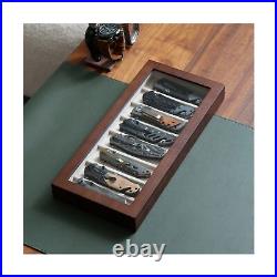 Bonaking Knife Display Case for 8 Pocket Knives Pocket Knife Case Storage Box