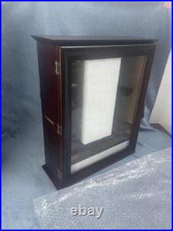 Brown Knife Storage Box with Shelves for Display and Organization Brown Knife Storage Box with Shelves for Display and Organization