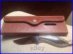 Browning Model 376 Fixed Blade Collector Pocket Knife withLeather Storage Case