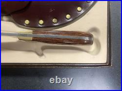 Buck Knife Rosewood Handle Kalinga 1970s With Sheath and Nice Storage Box