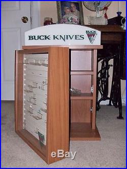 Buck Pocket Knife Dealer Display Case WithStorage Area VG Condition
