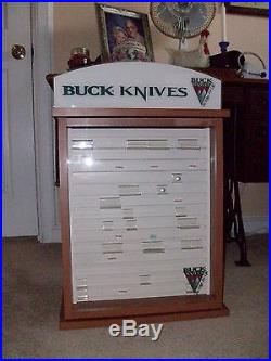 Buck Pocket Knife Dealer Display Case WithStorage Area VG Condition