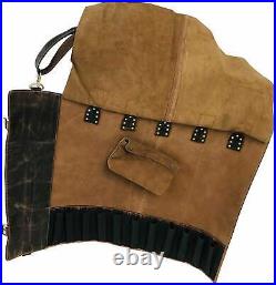 Buffalo Leather Knife Roll Storage Bag Chef Knife Case Roll Travel-Friendly