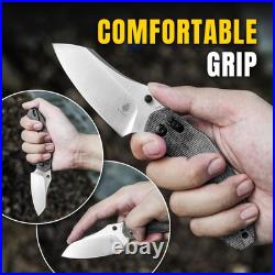 Bulldog Folding Pocket Knife, 3 Sheepsfoot Blade Folding Knife, 154CM Steel Bulldog Folding Pocket Knife, 3 Sheepsfoot Blade Folding Knife, 154CM Steel