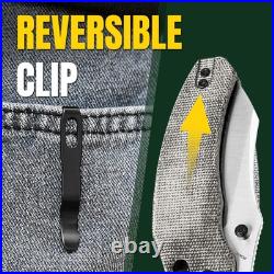 Bulldog Folding Pocket Knife, 3 Sheepsfoot Blade Folding Knife, 154CM Steel Bulldog Folding Pocket Knife, 3 Sheepsfoot Blade Folding Knife, 154CM Steel
