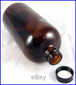 Case Knives Knife Honing Oil Made In USA Etched Brown Glass Storage Jar Bottle