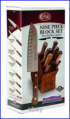 CASE XX WR Nine Piece Case Household Cutlery Block and Knife Set Item #10249