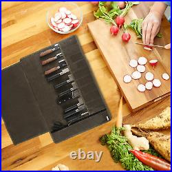 CHEF KNIFE BAG Roll Kitchen Cooking Tools Storage Case with 11 Pockets HERSENT