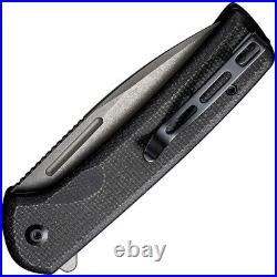 CIVIVI Conspirator Black Canvas Micarta Nitro V Steel Blade + Pocket Clip