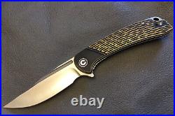 CIVIVI Dogma Flipper Knife Brass Handle (3.46 D2 Blade) 2014A