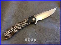 CIVIVI Dogma Flipper Knife Brass Handle (3.46 D2 Blade) 2014A