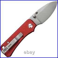 CIVIVI -new Baby Banter-burgundy G-10 Scales Nitro V Steel Blade+pocket Clip