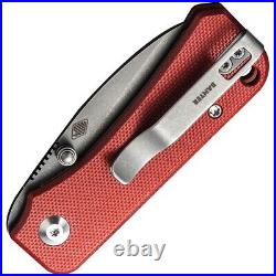 CIVIVI -new Baby Banter-burgundy G-10 Scales Nitro V Steel Blade+pocket Clip