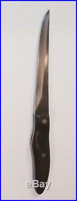 CUTCO 7 pc. Kitchen Knife Set Dark Brown Swirl Handles & Storage Case VINTAGE