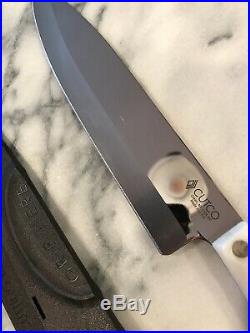 CUTCO Petite Chef Knife #1728 with Sheath Storage Case Pearl Handle GREAT COND