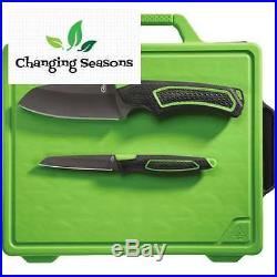 Camp Kitchen Kit with Cutting Board Sharpener Paring Knife Storage Case Camping
