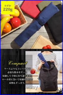 Canvas thick fabric Knife case cloth roll blue 5 pieces storage convenient t