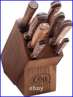 Case Cutlery CA10249 Walnut Kitchen Knife Set 9 Piece Wooden Block